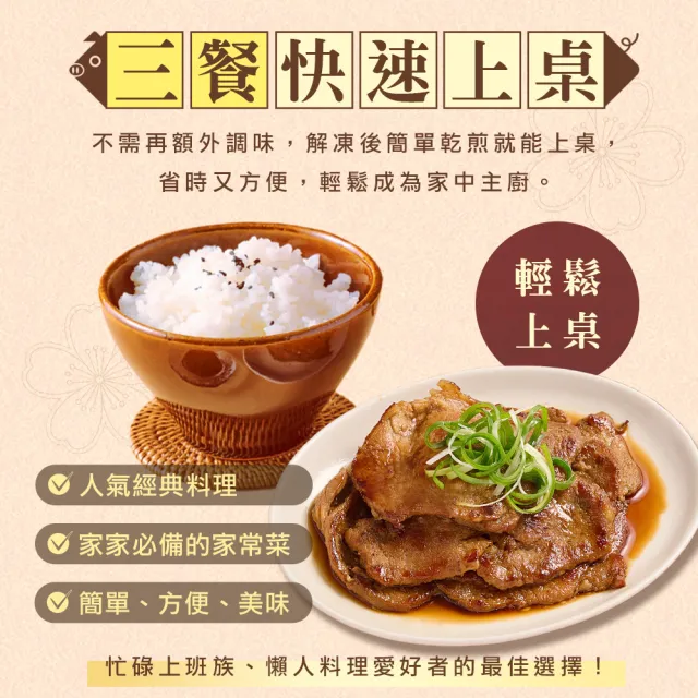 【愛上吃肉】日式梅花里肌燒肉片10包(300g/包 中秋烤肉/燒烤/早餐肉)
