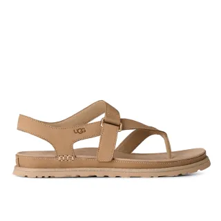【UGG】夾腳涼鞋 女鞋 麂皮 GoldenGaze Toe Post NBK 卡其色 UG1184931MDSD