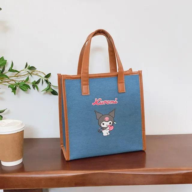 【SANRIO 三麗鷗】可愛大圖案造型單寧手提袋-酷洛米/大耳狗/美樂蒂/凱蒂貓(手提包)