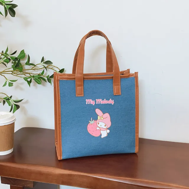 【SANRIO 三麗鷗】可愛大圖案造型單寧手提袋-酷洛米/大耳狗/美樂蒂/凱蒂貓(手提包)