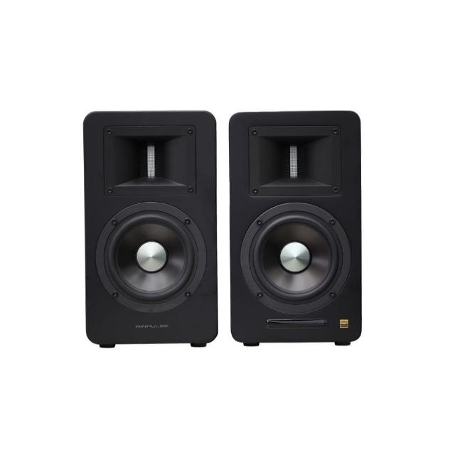 【AIRPULSE】A100Plus主動式喇叭啞光黑(Hi-Res 金牌認證/國際設計師 Phil Jones 操刀設計)