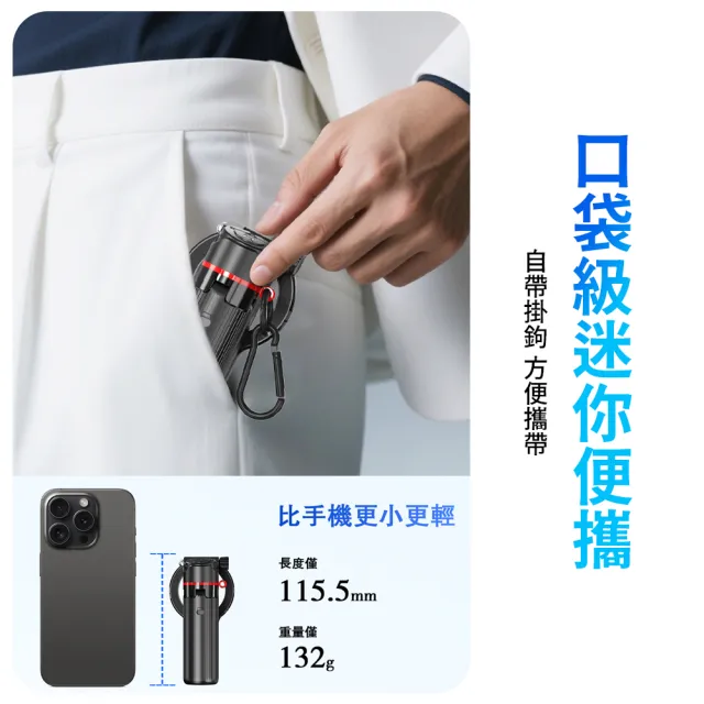 【Ouboo】360° 旋轉磁吸自拍棒 可折疊藍牙自拍桿 手機專用直播拍攝四腳架 手持自拍支架神器 F08