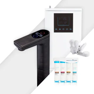 【藍海淨水】氫一下 KH-7707古銅棕醫療級316不鏽鋼觸控廚下型飲水機+BO-8111 高效能除鉛抑垢淨水器