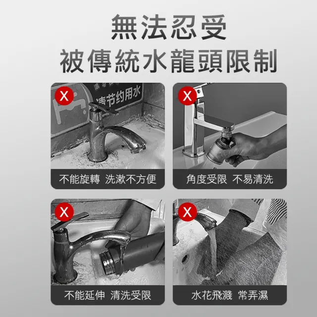 萬向旋轉水龍頭 廚房水龍頭 出水嘴瀑布 面盆龍頭 水龍頭花灑 水槽水龍頭(旋轉水龍頭 165-MAF3)