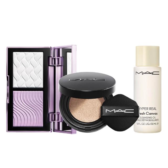 【M.A.C】持妝霧絲絨氣墊濾鏡組(口袋雙色濾鏡蜜粉餅+超持妝霧絲絨氣墊粉餅SPF 50_雙11限定)