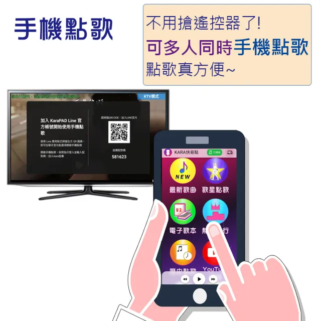 【Karapad】KaraBOX2 智慧聲控卡拉OK點歌機-單機版+無線麥克風(家用伴唱機首選)