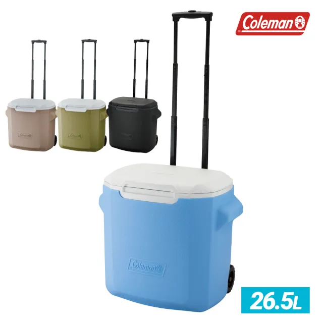 【Coleman】26.5L拖輪冰箱(露營冰箱 戶外冰桶 保冰桶)