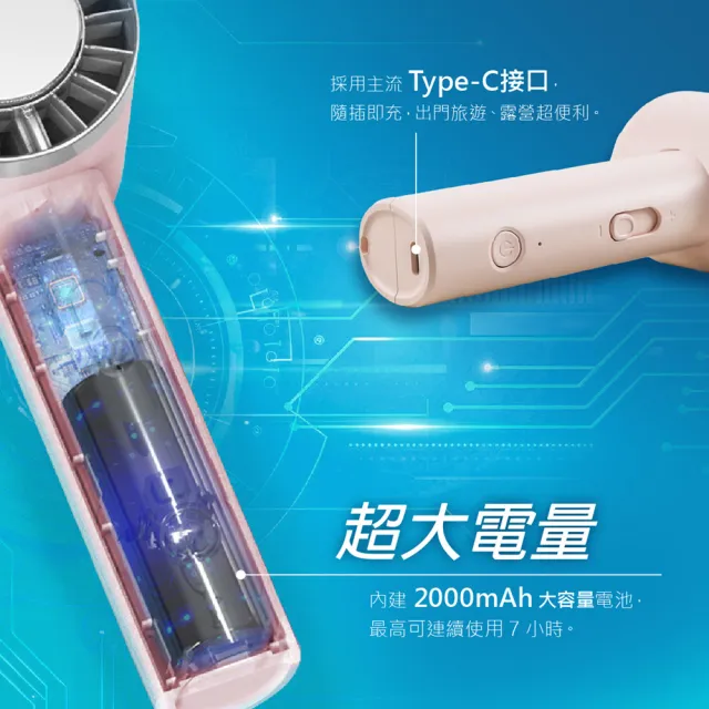 【勳風】手持製冷風扇/冰鎮渦輪隨身風扇(TM-F1)