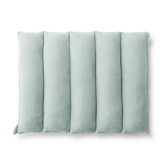 【MUJI 無印良品】可拼接柔軟多用途靠枕/成品尺寸:W45×L33 cm(墨灰/淺米/淡綠)