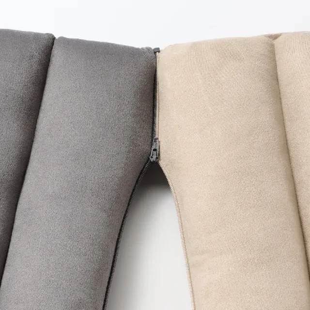 【MUJI 無印良品】可拼接柔軟多用途靠枕/成品尺寸:W45×L33 cm(墨灰/淺米/淡綠)