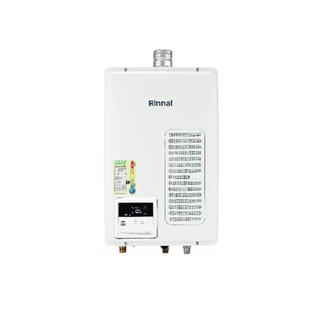 Rinnai林內牌 REU-V1613WFA Rinnai 林內 REU-V1613WFA 瓦斯熱水器,採用日本原裝進口,FE強制排氣式設計,配備數位恆溫控溫功能及電子式連續點火,提供穩定16L熱水輸出。適用天然氣及桶裝瓦斯,能源效率第二級,尺寸350×538×170mm,保固1年,BSMI認證R41095,適閤家庭使用,提升熱水舒適度。