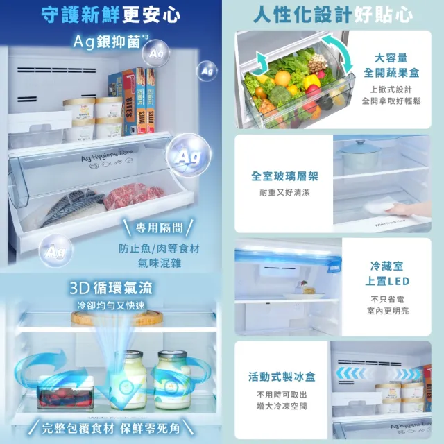 【Panasonic 國際牌】家電快配★momo獨家268公升雙門變頻冰箱-消光白(NR-B27ME-C1)