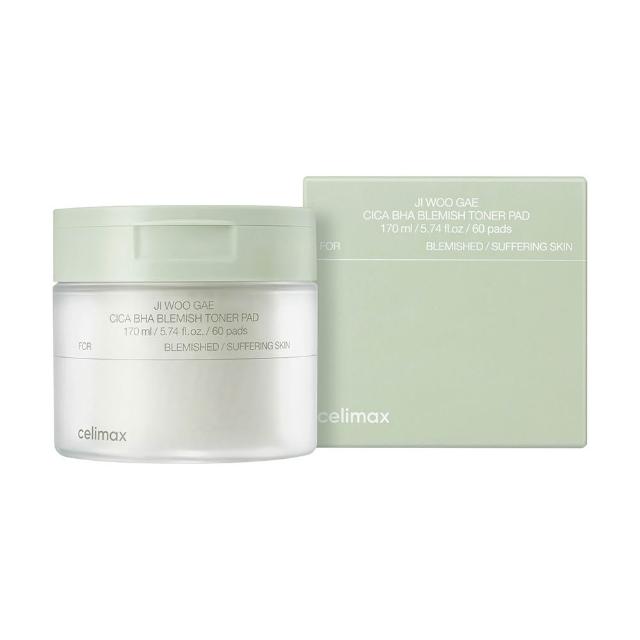 【Celimax】官方正貨 CICA積雪草BHA舒緩修護淨膚棉片60pcs/170ml (淨膚 棉片 舒緩 魚腥草 溫和水楊酸)