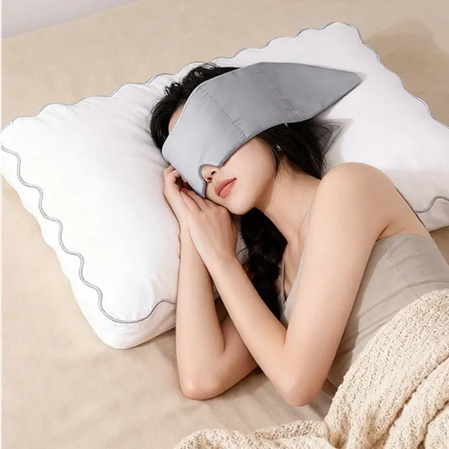 【MUAN】重力舒眠眼罩 四季溫涼雙面 親膚遮光午休 深度睡眠眼罩 (冰涼/親膚/零壓感)