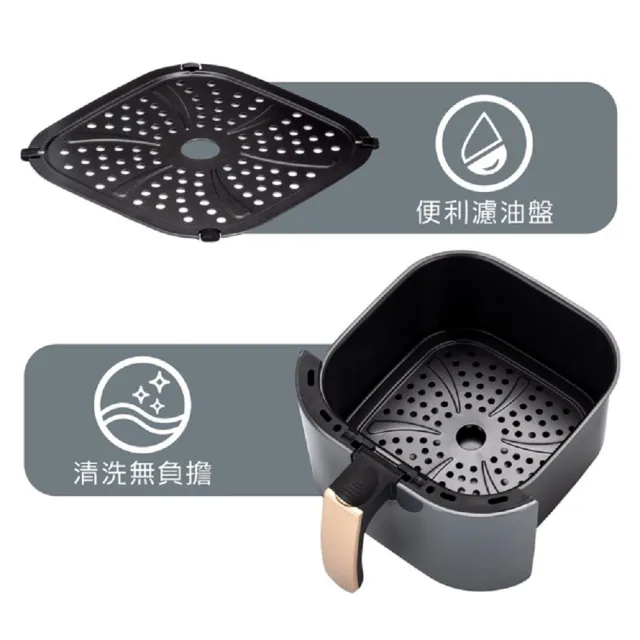 【DIAMOND CHEF】智能觸控可透視氣炸鍋4.5L(氣炸烤箱/3色可選)