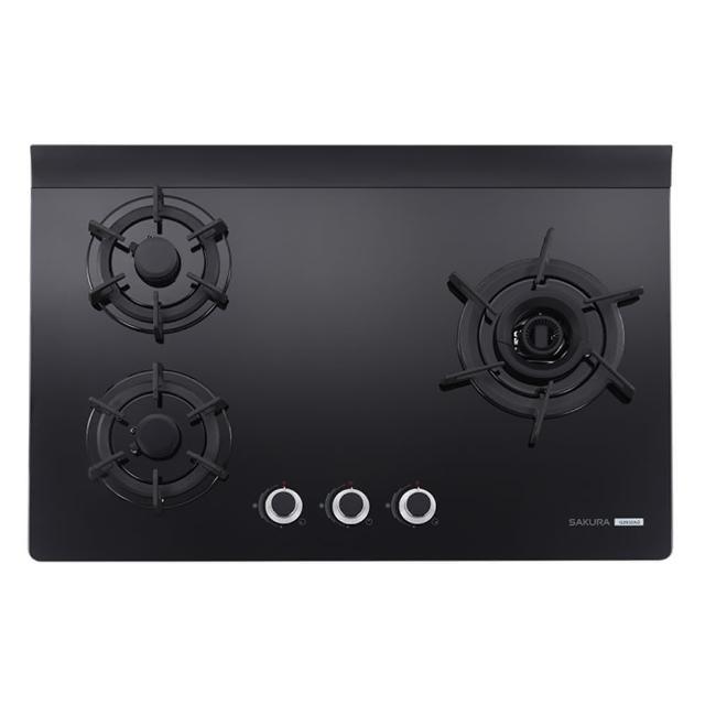 【SAKURA 櫻花】三口雙炫火玻璃檯面爐G2932AGB(原廠安裝)