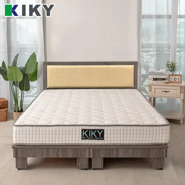 【KIKY】凱特耐磨貓抓皮靠墊二件床組雙人加大6尺(床頭片+高腳六分床底)