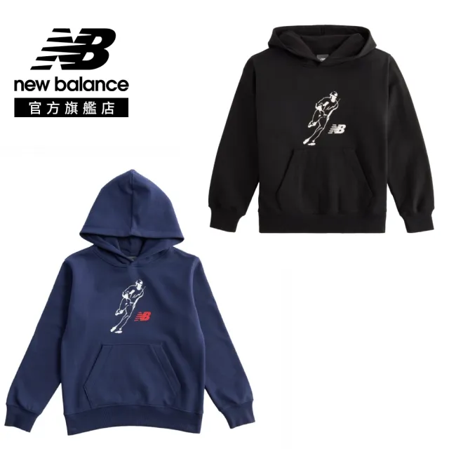 【NEW BALANCE】NB 童裝 大谷翔平x帽T_黑/藍_YT61F9RXBK_YT61F9RXTNV_男童/女童