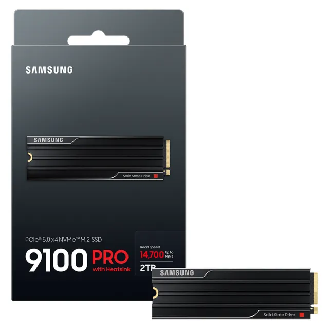【Samsung 三星】9100 PRO 2TB M.2 2280 PCIe 5.0 SSD固態硬碟 含散熱片(MZ-VAP2T0CW)