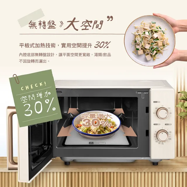 【CHIMEI 奇美】20L復古美型平台式微波爐(MV-20S0FK)