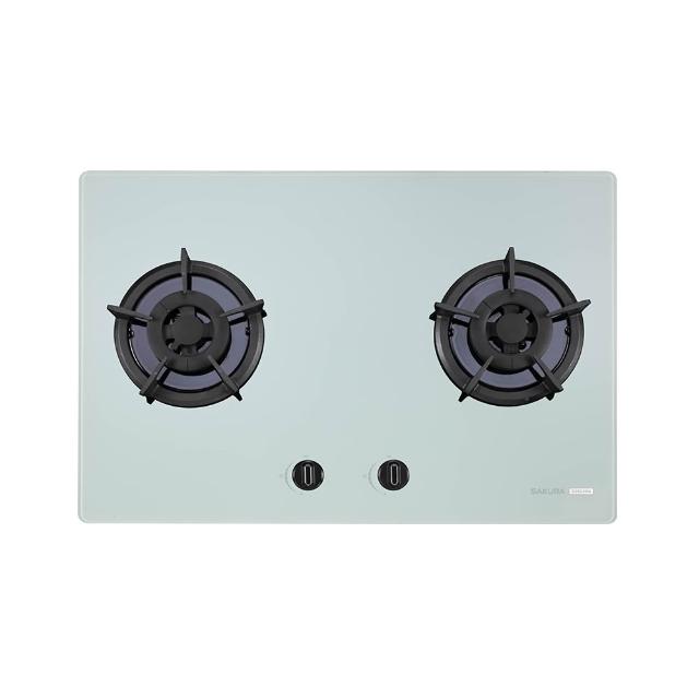 【SAKURA 櫻花】二口白色強化玻璃大面板易清檯面爐(G2623BG 原廠技師到府 基本安裝)