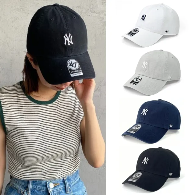 【47brand】Base Runner 紐約洋基鴨舌帽 MLB棒球帽 男女 水洗款老帽 小LOGO軟頂剌繡NY帽