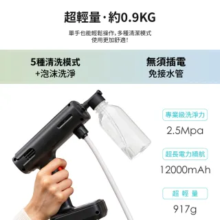 【T-PROFESSIONAL】T-PRO HP 無線手持高壓清洗機 高壓水槍 便攜式洗車機 五種出水模式 泡沫清洗 高續航力