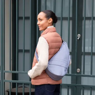 【HEALTHY BACK BAG】官方直營-再生材質 RECYCLED NYLON SMALL 斜背包-琉光紫  男包 女包 側背包 斜背包