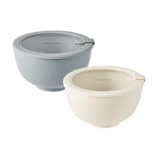 【CorelleBrands 康寧餐具】SNAPWARE 鋅light輕瓷不鏽鋼真空保溫碗1200ml-兩入組