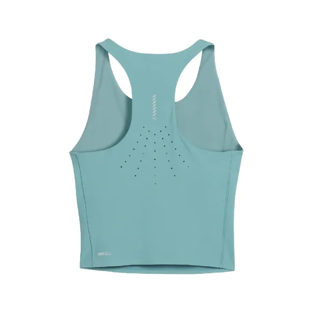 【PUMA】背心 Lightspeed Tank Top 女款 藍 快乾 無袖 合身 短版 528500-46