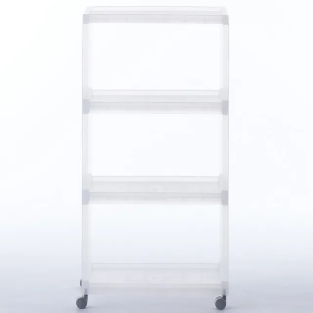 【MUJI 無印良品】PP組合箱/3段/附輪子 整體：約寬29×深41.5×高83cm　內寸：約寬26×深37×高22cm