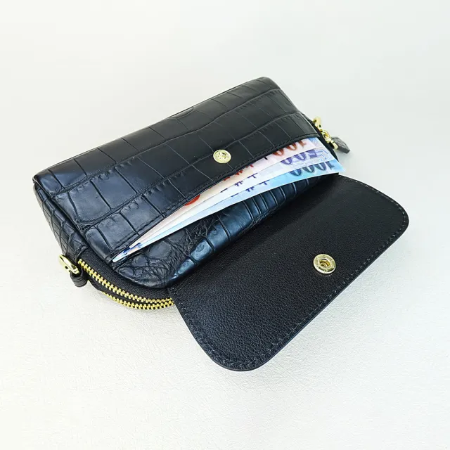 【M2nd】珍稀鱷魚腹皮方便斜揹包(Y75D)