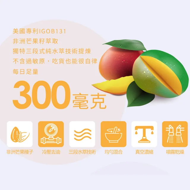 【世華生技】非洲芒果控斷膠囊3罐(90顆/罐)