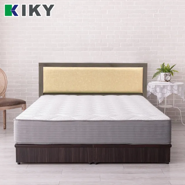 【KIKY】凱特耐磨貓抓皮靠墊二件床組雙人5尺(床頭片+六分床底)