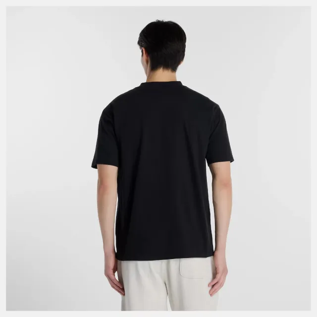 【NEW BALANCE】NB 短袖上衣 男 訓練 慢跑 美規 黑 MT61V7X5BK