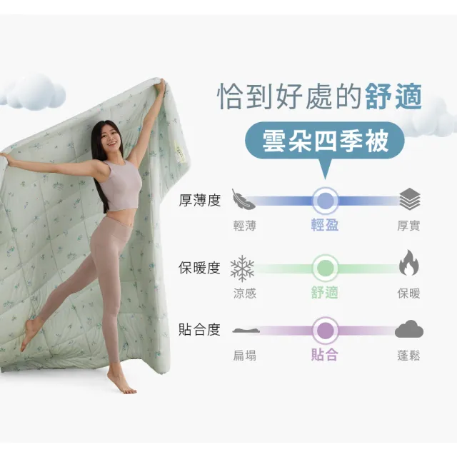 【Tonia Nicole 東妮寢飾】雲朵眠水洗四季被-單人(多款任選)