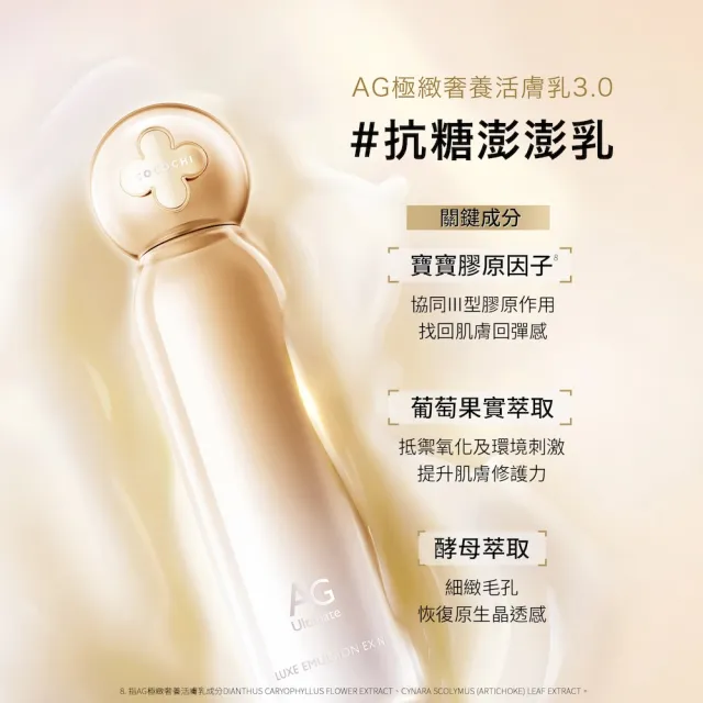 【cocochi】AG極緻奢養水乳組(活膚乳100ml＋保濕露120g)