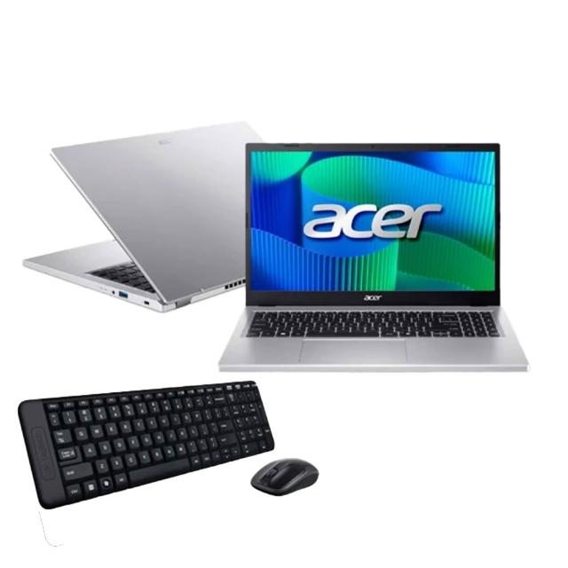 【Acer】無線鍵鼠組★15.6吋i7效能1TB商務筆電-秘銀灰(Extensa/EX215-57-77XH/i7-13620H/16G/1TB/W11P)