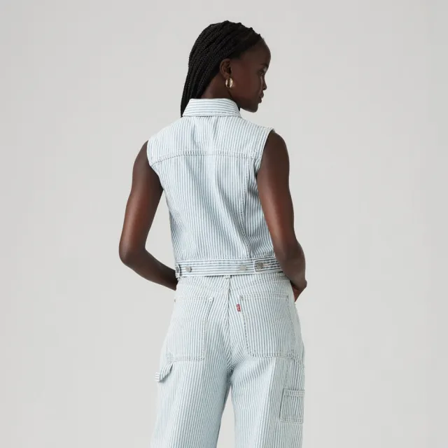 【LEVIS】女款 TYPE III三代丹寧牛仔背心 熱賣單品 A7437-0007