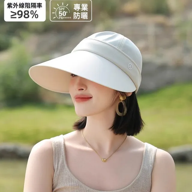 【MUAN】大帽簷全臉遮陽防曬帽(戶外透氣登山騎行帽/抗UV太陽帽/顯瘦鴨舌帽/空頂帽)