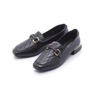 【FAIR LADY】芯太軟 菱格壓紋馬銜釦低跟樂福鞋(黑/6B2781 女鞋)