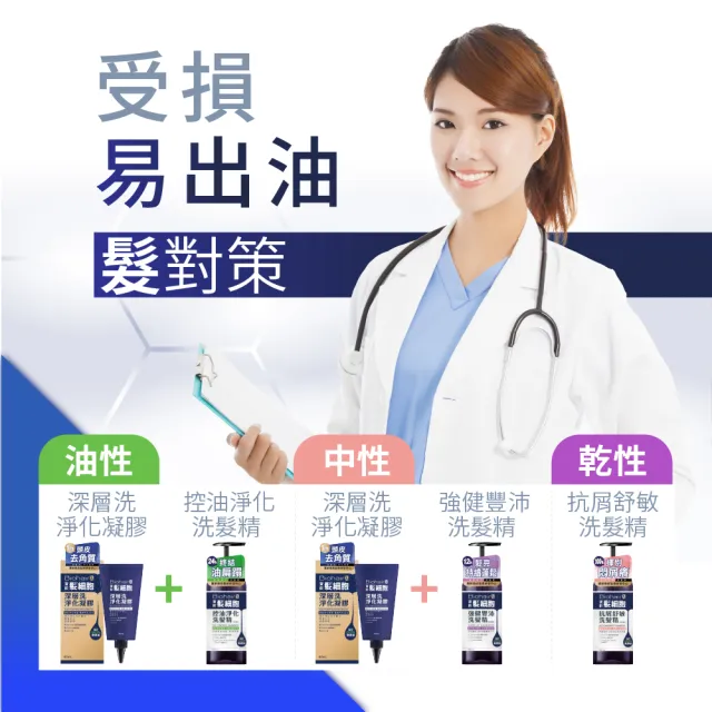 【寶齡富錦】髮細胞BiohairX 洗髮精385ml(多款任選/控油/抗屑/豐盈)