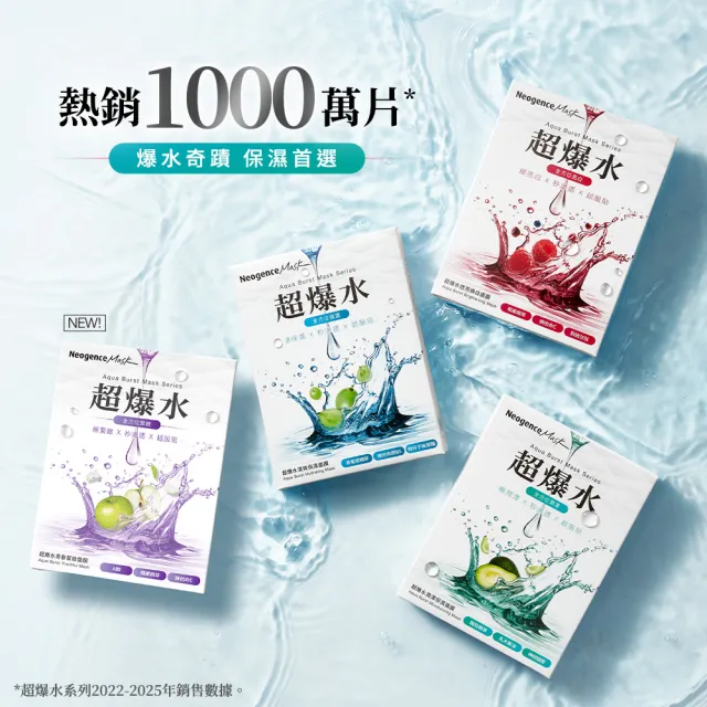 【Neogence 霓淨思】超爆水潤澤保濕面膜5片/盒-2入