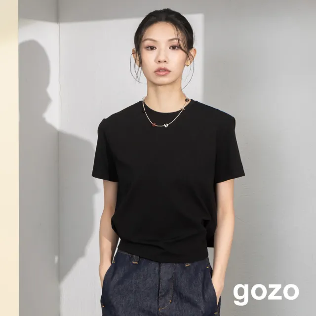 【gozo】後綁帶層次造型T恤(兩色)