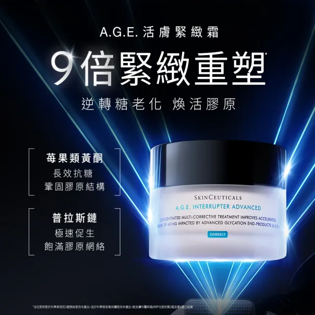 【Skin Ceuticals 修麗可】A.G.E.極效賦活緊緻精華 30ml+AGE普拉斯鏈活膚緊緻霜 48ml_禮盒組