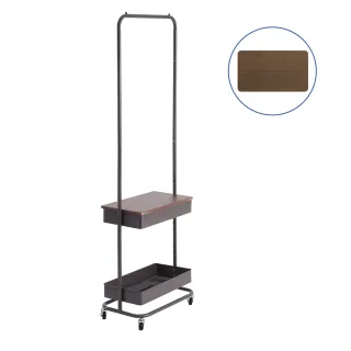 【IRIS】開放式衣帽架BHYO-6C(掛衣架 吊衣桿 衣架 晾掛 衣帽架 移動式 可調置物籃 防脫落設計)