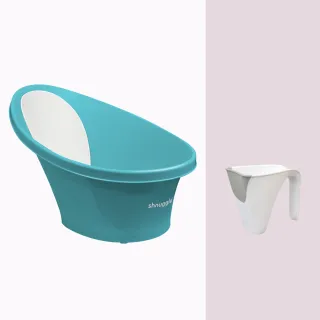 【Shnuggle】月亮澡盆-感溫水塞+小小水瓢(優惠組合)