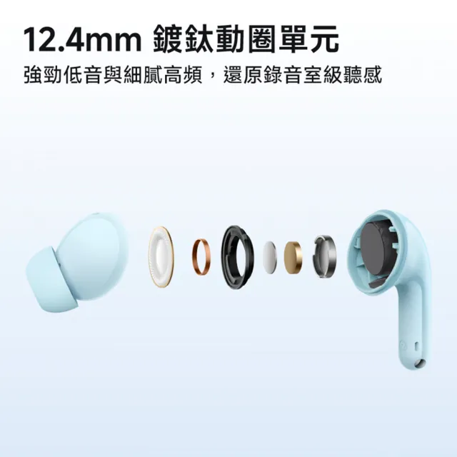 二入組【小米】官方旗艦館 Redmi Buds 8 Lite (雲棉白/迷霧黑/海浪藍 顏色任選)