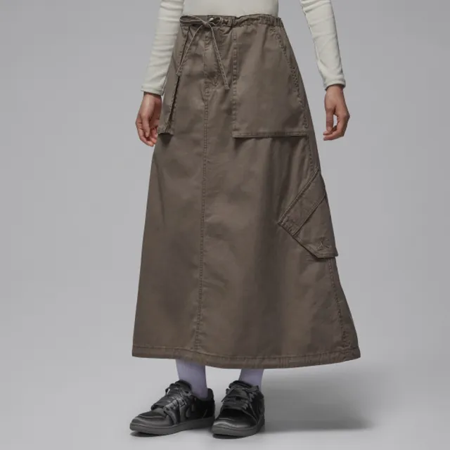 【NIKE 耐吉】短裙 女 AS W J CHICAGO PARA SKIRT 喬丹 工裝 半長裙 裙子 復古 灰(IF1048040)