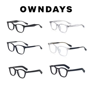 【OWNDAYS】木村拓哉配戴款 BACK in BLACK系列膠框眼鏡(多款任選)